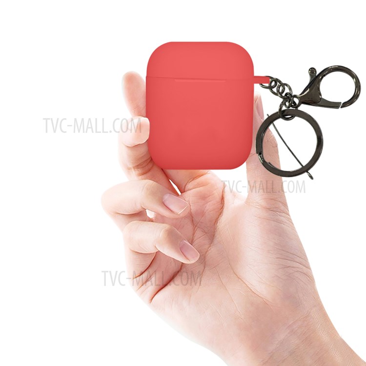 NXE TPU Com Escudo De Fivela Para Airpods Maçã Com Caso De Carregamento Sem Fio (2019) / Airpods Com Carregamento Caso (2019) (2016) - Vermelho-4