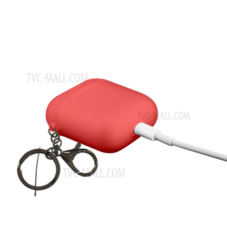 NXE TPU Com Escudo De Fivela Para Airpods Maçã Com Caso De Carregamento Sem Fio (2019) / Airpods Com Carregamento Caso (2019) (2016) - Vermelho-5