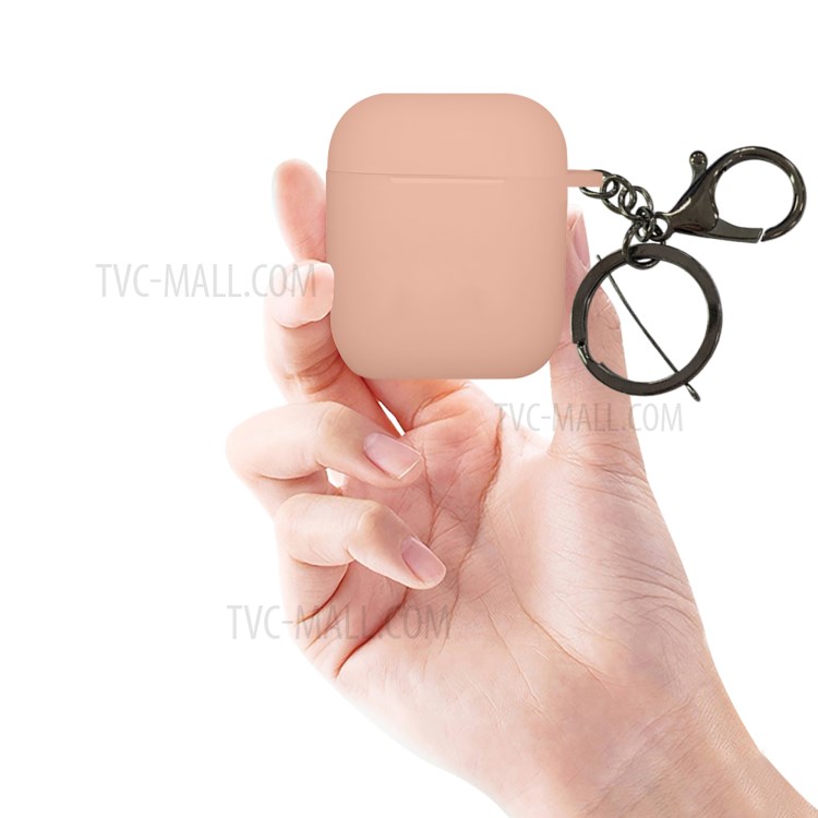 NXE TPU Con La Cáscara De Hebilla Para Airpods Manzana Con El Caso De Carga Inalámbrica (2019) / Airpods Con El Caso (2019) De Carga (2016) - Rosado-4