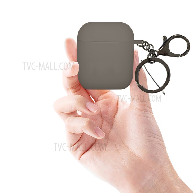 NXE TPU Con La Cáscara De Hebilla Para Airpods Manzana Con El Caso De Carga Inalámbrica (2019) / Airpods Con El Caso (2019) De Carga (2016) - Gris-4
