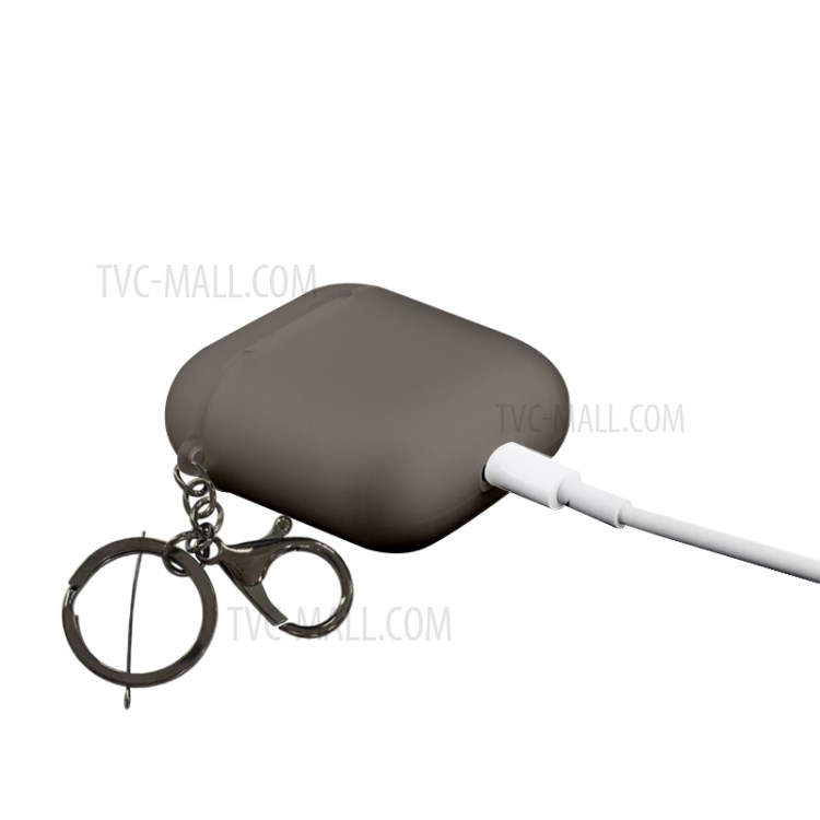 NXE TPU Con La Cáscara De Hebilla Para Airpods Manzana Con El Caso De Carga Inalámbrica (2019) / Airpods Con El Caso (2019) De Carga (2016) - Gris-5