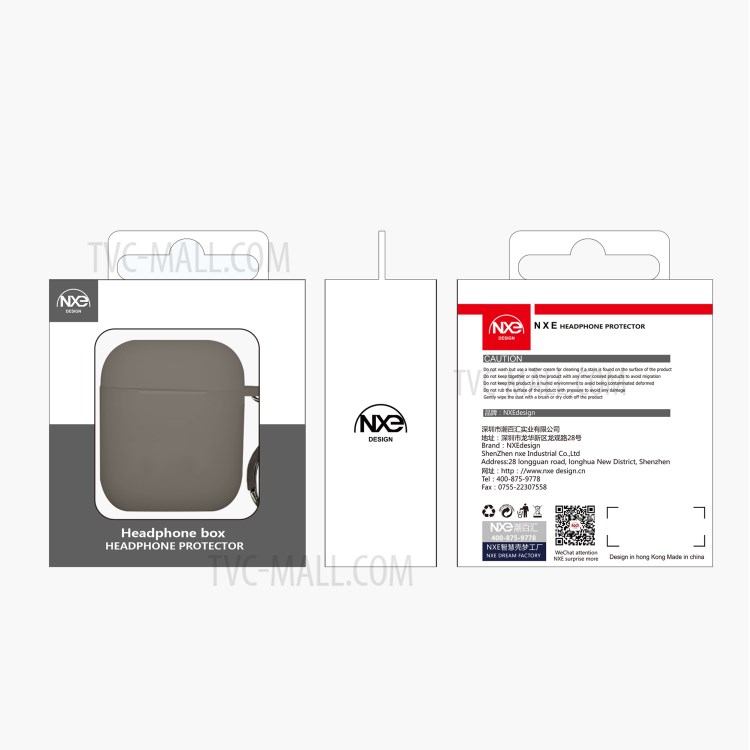 NXE TPU Con La Cáscara De Hebilla Para Airpods Manzana Con El Caso De Carga Inalámbrica (2019) / Airpods Con El Caso (2019) De Carga (2016) - Gris-6
