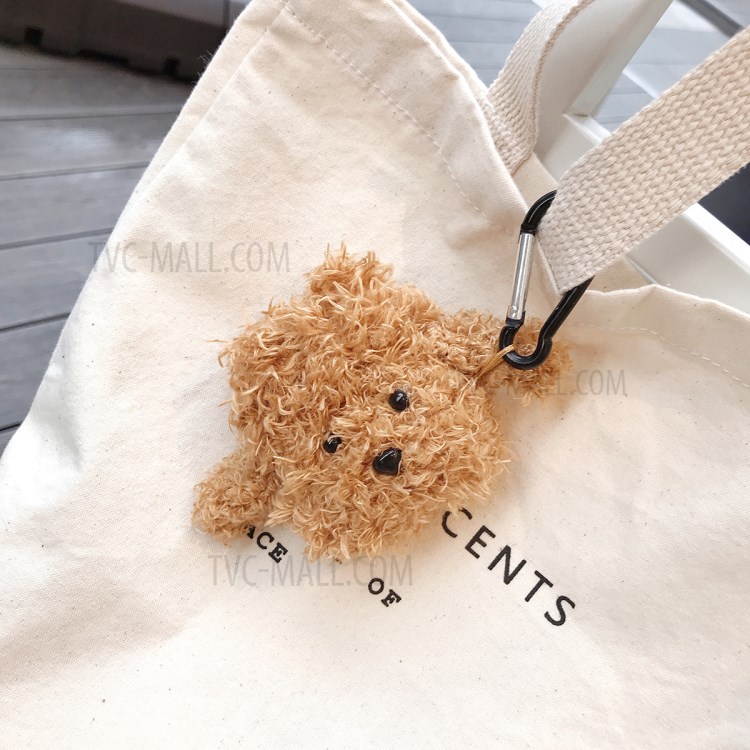 Plush Puppy Shaped Case for AirPods with Charging Case (2019)/(2016)/Wireless Charging Case (2019) - Dark Brown-5