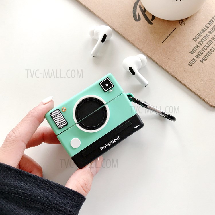 Em Forma De Banda Desenhada Da Tampa Do Caso Design De Silicone Fone De Ouvido Para Freebuds Huawei 2/2 Pro - Camera Verde-3