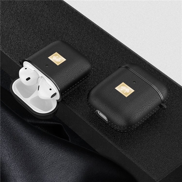 TPU Simple Stylish Surface Soft Case for Apple AirPods with Wireless Charging Case (2019) / AirPods with Charging Case (2019) (2016) - Black-6