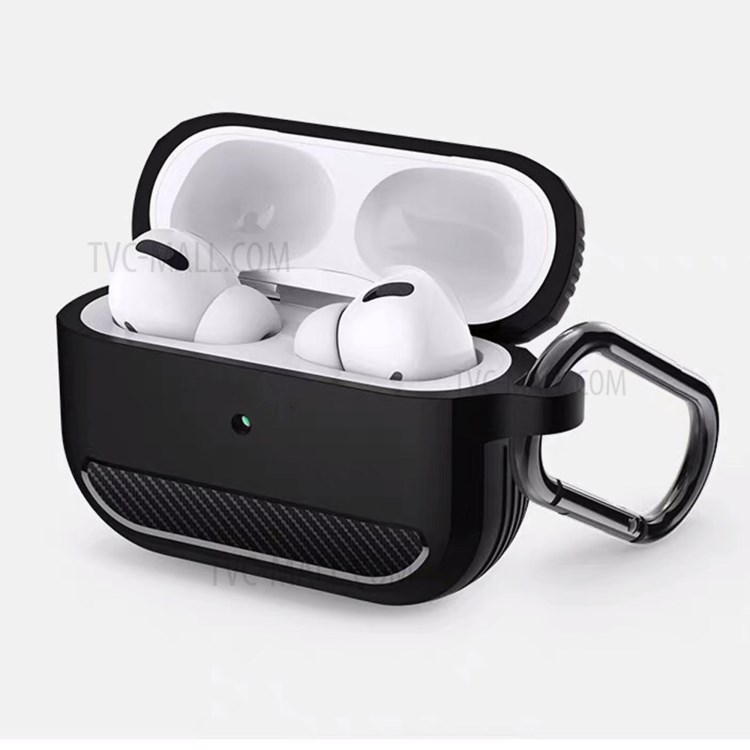 Wholesale WIWU Carbon Fiber Grain Silicone Shell with Hook for Apple AirPods  Pro - Black from China | TVC-Mall.com