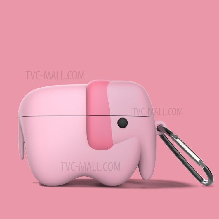 Creative Cartoon Design Silicone Earphone Charging Case Cover for Apple AirPods Pro - Pink-4