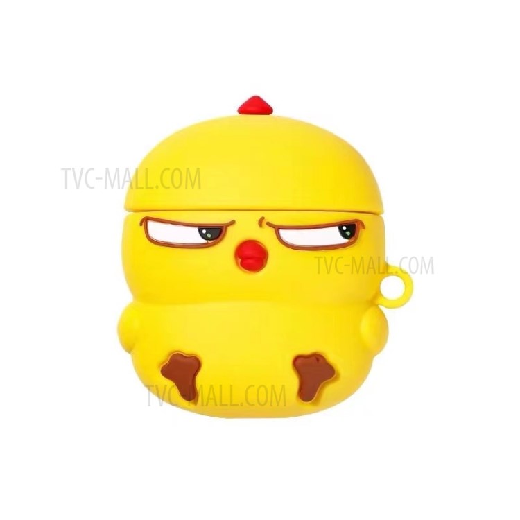 Cartoon Cut Chick Appearance Earphone Charging Case Protector Cover for Apple AirPods with Charging Case (2016)/Charging Case (2019)/Wireless Charging Case (2019)-1