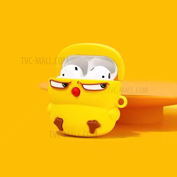 Cartoon Cut Chick Appearance Earphone Charging Case Protector Cover for Apple AirPods with Charging Case (2016)/Charging Case (2019)/Wireless Charging Case (2019)-3
