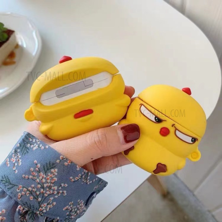Cartoon Cut Chick Appearance Earphone Charging Case Protector Cover for Apple AirPods with Charging Case (2016)/Charging Case (2019)/Wireless Charging Case (2019)-5