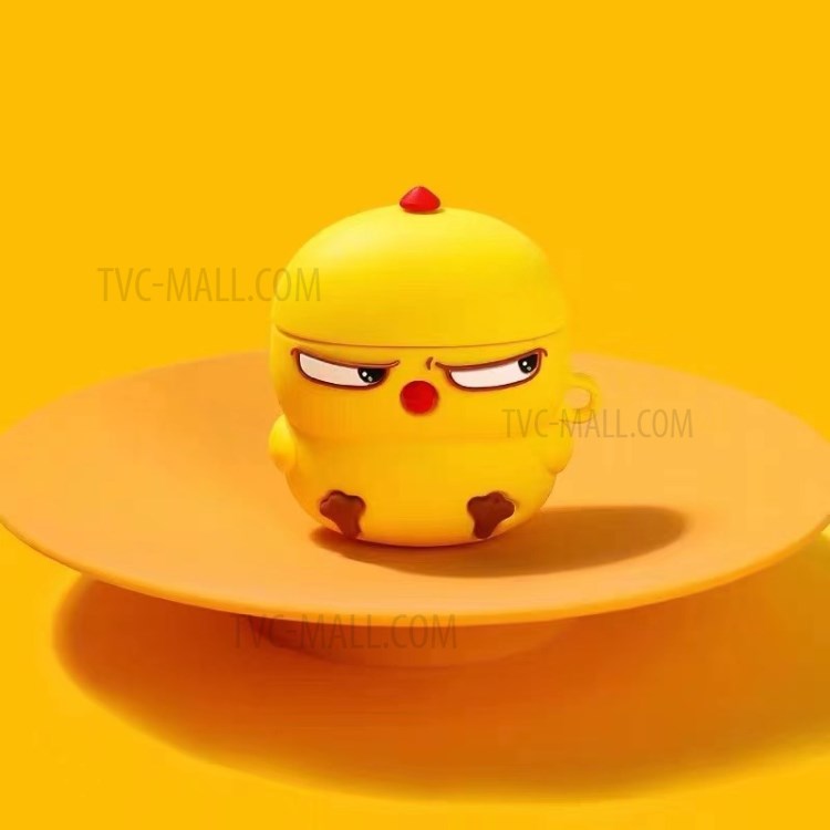 Cartoon Cut Chick Appearance Earphone Charging Case Protector Cover for Apple AirPods with Charging Case (2016)/Charging Case (2019)/Wireless Charging Case (2019)-6