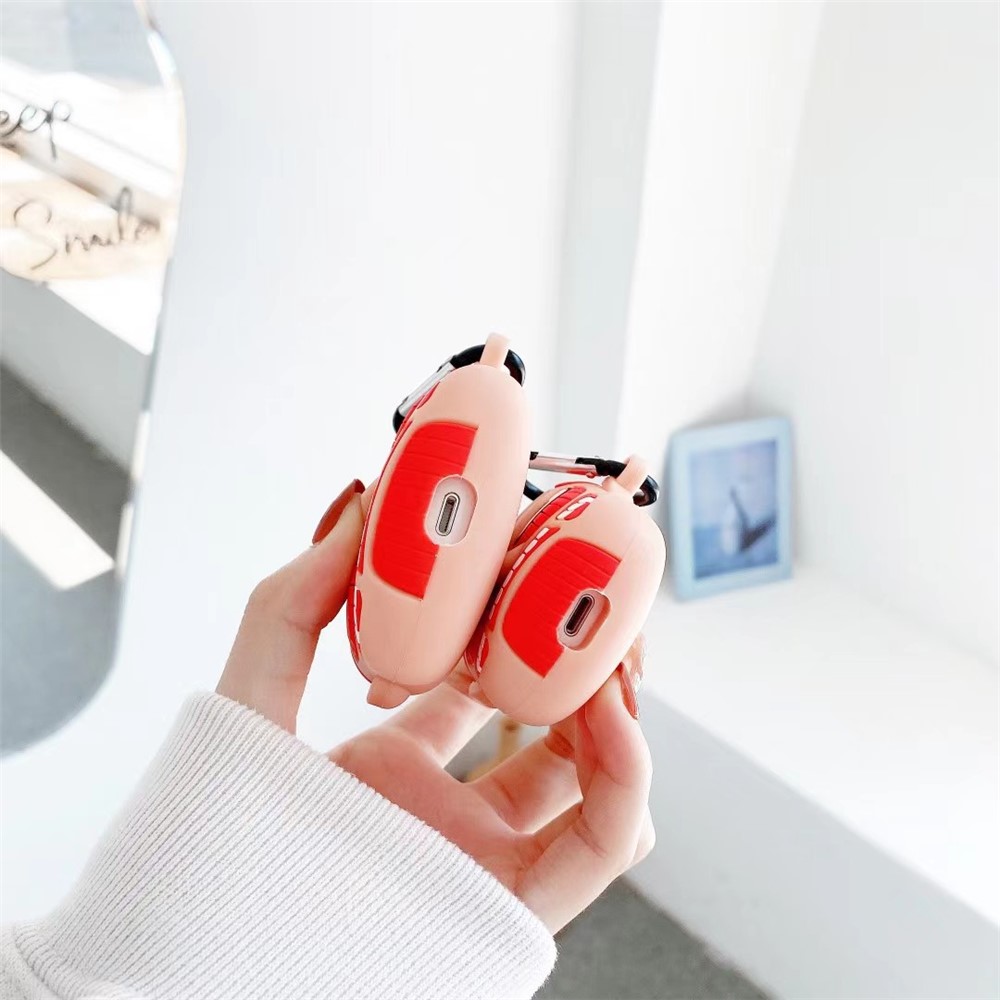 Cartoon-Design-Silikon-Abdeckungs-Fall Bluetooth-Kopfhörer-Beschützer Für Airpods Mit Drahtlosen Ladekoffer (2019) / Airpods Mit Ladekoffer (2019) / (2016) - Gesicht-7
