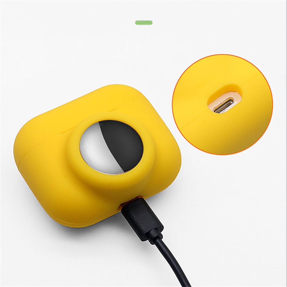 Caso De Capa Protetora De Silicone 2-em-1 Para Airtop Da Apple Airpods Pro - Vinho Vermelho-9