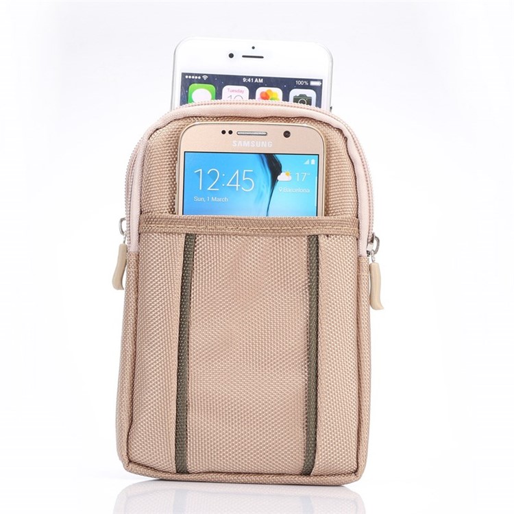 Спортивный Талии Сумки С Пряжкой Для IPhone 12 Pro Max / Samsung M21s / Huawei Nova 8 SE И Т. Д. Размер: 17,5 Х 11 Х 2 См - Цвет Хаки-4