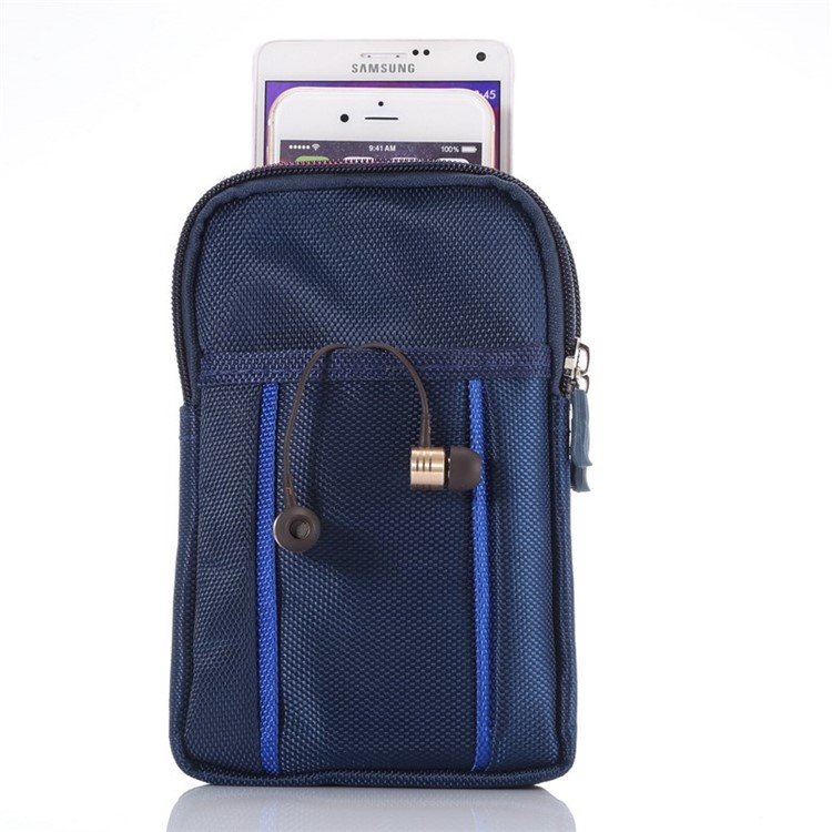 Marsupio alpinismo per iPhone 6 Plus / Samsung S6 / Nota 4 etc, Dimensioni: 17,5 x 11 x 2cm - Blu-1