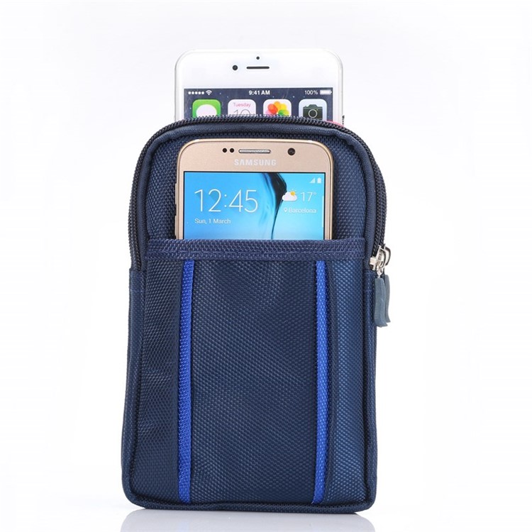 Marsupio alpinismo per iPhone 6 Plus / Samsung S6 / Nota 4 etc, Dimensioni: 17,5 x 11 x 2cm - Blu-4