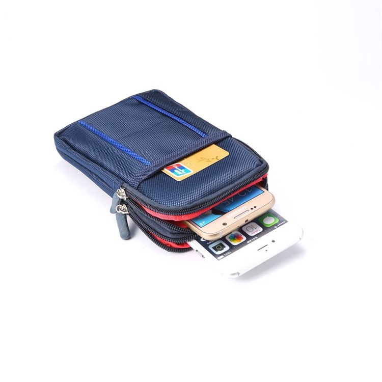 Marsupio alpinismo per iPhone 6 Plus / Samsung S6 / Nota 4 etc, Dimensioni: 17,5 x 11 x 2cm - Blu-6