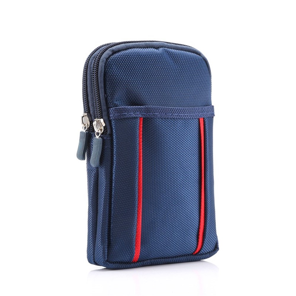 Saco de cintura de alpinismo para iPhone 6 Plus / Samsung S6 / Note 4 etc, Tamanho: 17.5 x 11 x 2cm - Azul / Vermelho-2