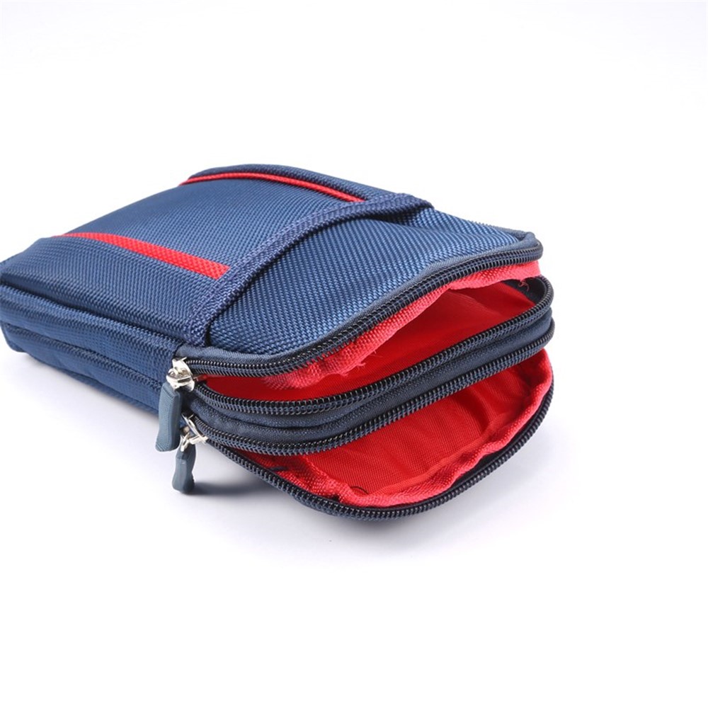 Saco de cintura de alpinismo para iPhone 6 Plus / Samsung S6 / Note 4 etc, Tamanho: 17.5 x 11 x 2cm - Azul / Vermelho-6