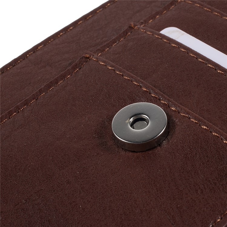 Universelle 6,3-Zoll-Dual-Layer-Ledertasche Mit Gürtelschlaufe Für Das IPhone XS / 8 Plus Usw., Größe: 17 X 10,5 Cm - Kaffee-5