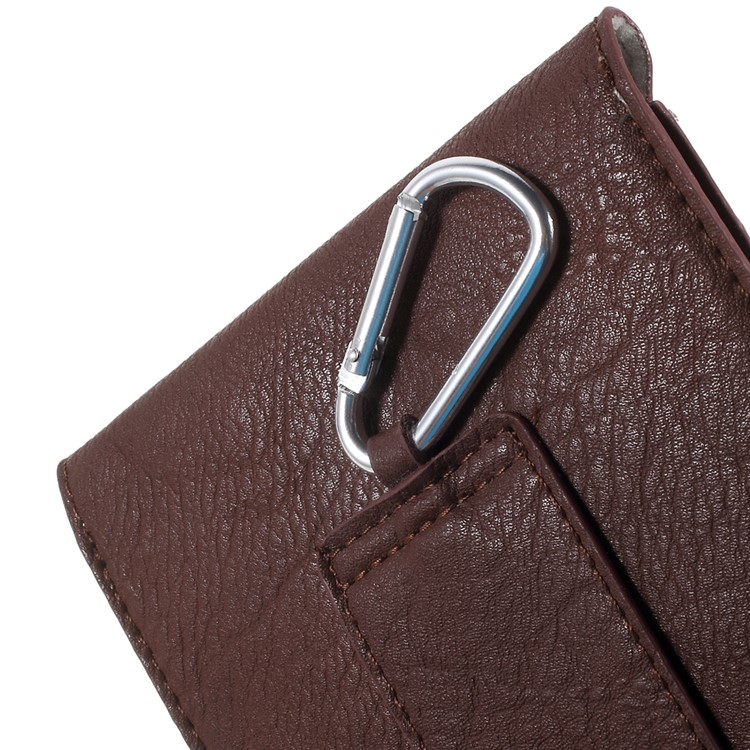 Universelle 6,3-Zoll-Dual-Layer-Ledertasche Mit Gürtelschlaufe Für Das IPhone XS / 8 Plus Usw., Größe: 17 X 10,5 Cm - Kaffee-7