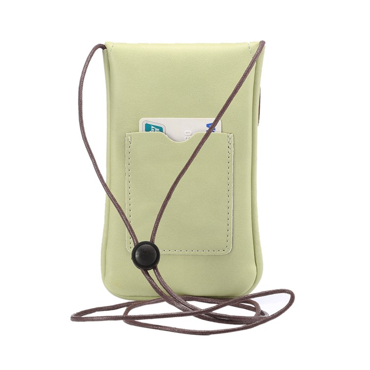 PU Leather Pouch Case with Strap for iPhone 8 Plus / X / 8/ 6s Plus / Samsung Galaxy Note5, Size: 16.5 x 9.5cm - Green-3