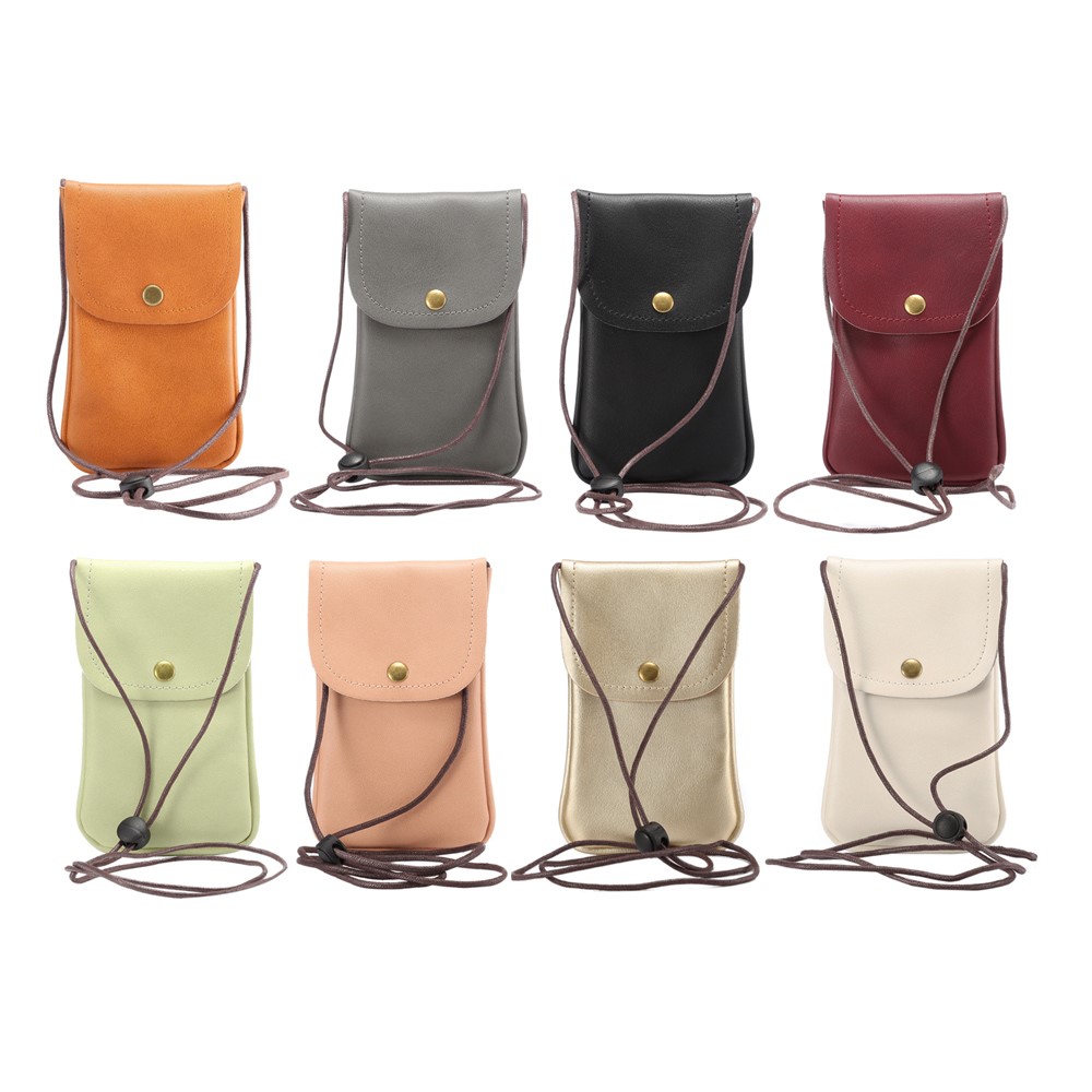 Sac en cuir en cuir pour téléphone portable avec sangle pour iPhone 8 Plus / X / 8/ 6de plus / Bord de Samsung Galaxy S7, prendre les mensurations de qqn pour (faire) qch: 16.5 x 9.5cm - marron-7