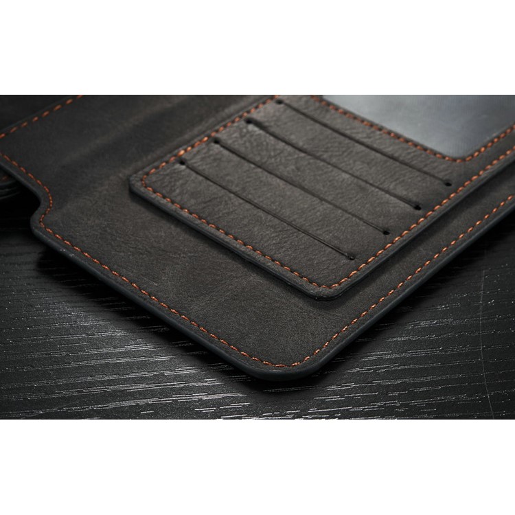 CASEME 14 Slots Wallet Detachable 2-in-1 for iPhone 6s 6 Genuine Split Leather Case - Black-11