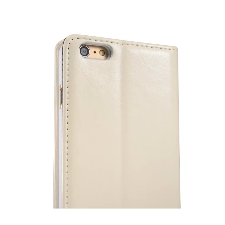 CASEME Oil Wax Carteira Leather Flip Stand Case para iPhone 6s / 6 - Branco-12