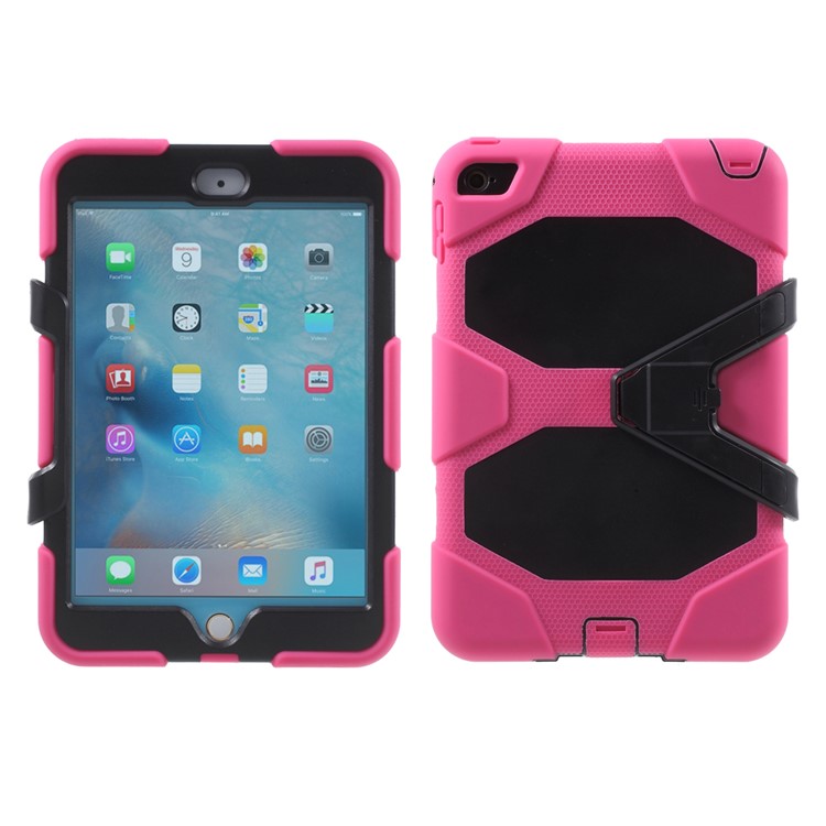 

Heavy Duty PC Silicone Combo Case for iPad Mini 4 - Rose