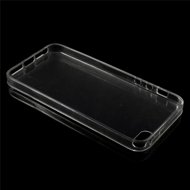 Ultrafino Glossy Soft TPU caso capa para iPhone SE 5s 5 - Transparente-5