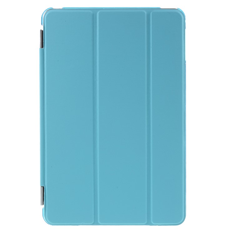 Tri-Fach PU-Leder Smart Cover und Companion PC zurück Fall für iPad mini 4 - Blau-2