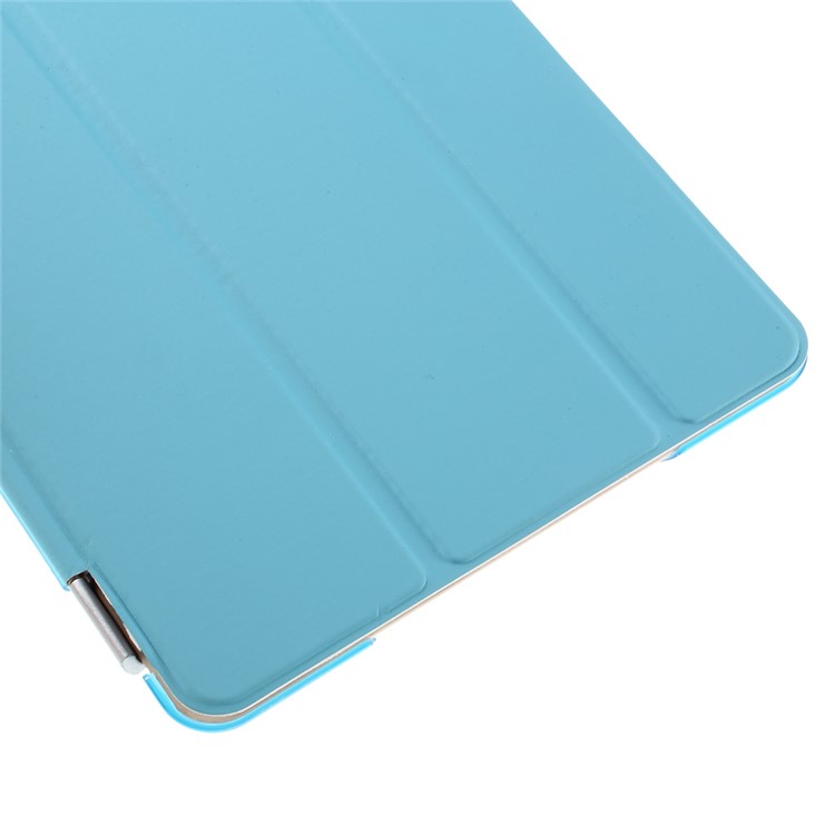 Tri-Fach PU-Leder Smart Cover und Companion PC zurück Fall für iPad mini 4 - Blau-8