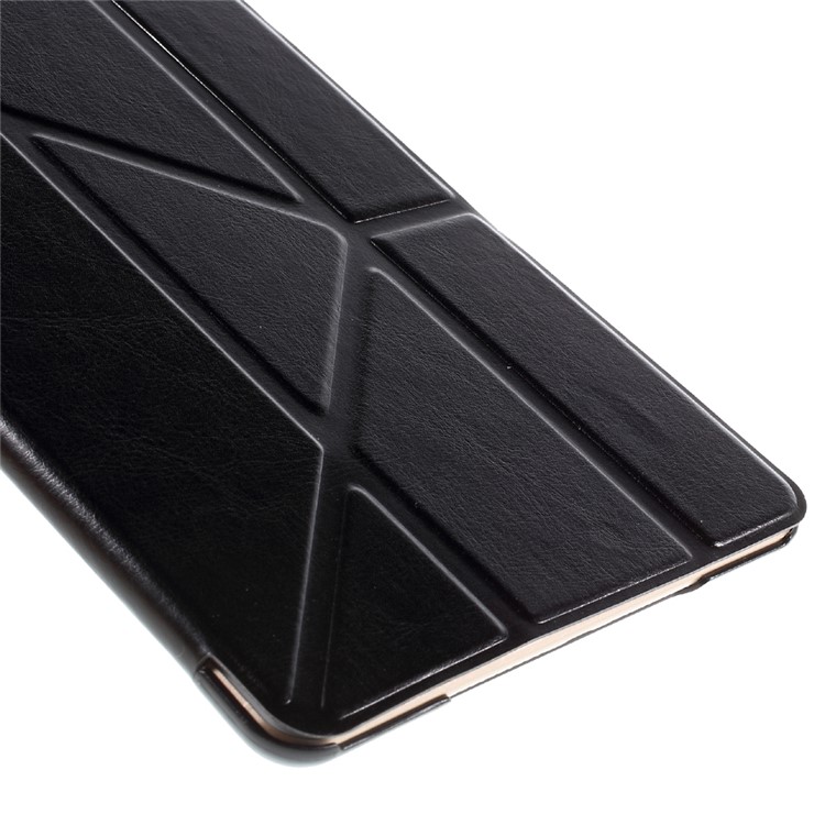 Origami Standplatz Leder Smart Case Cover für iPad mini 4 - Schwarz-10