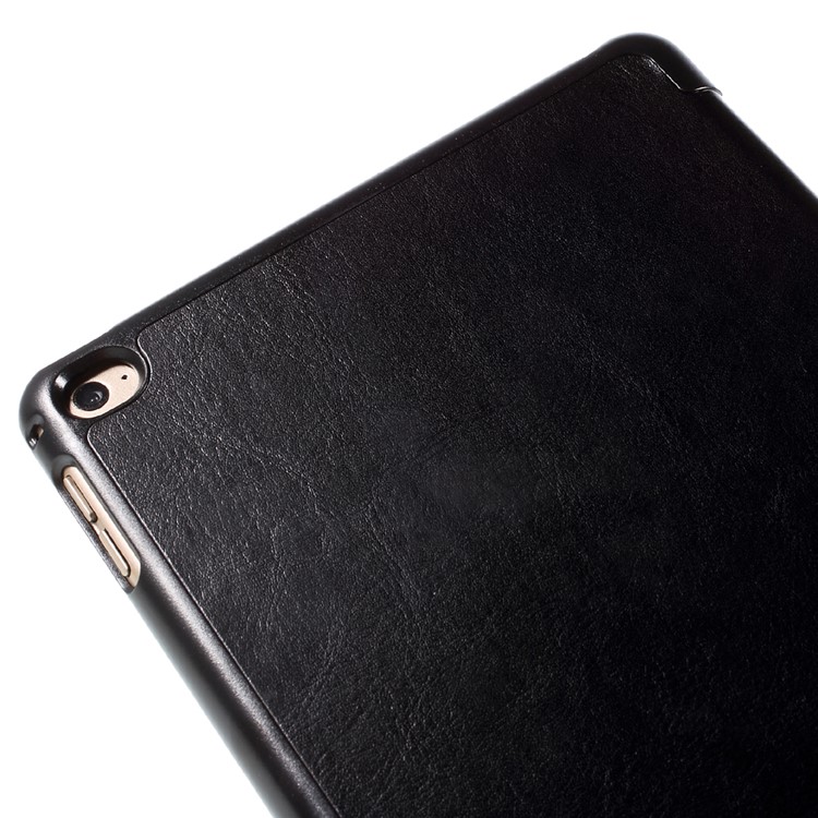 Origami Standplatz Leder Smart Case Cover für iPad mini 4 - Schwarz-11