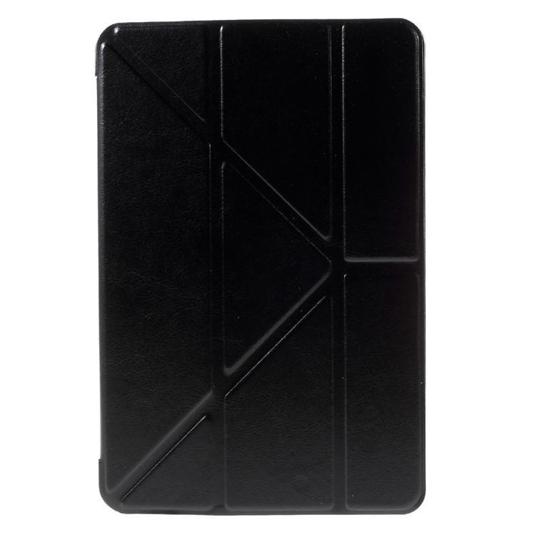 Origami Standplatz Leder Smart Case Cover für iPad mini 4 - Schwarz-2
