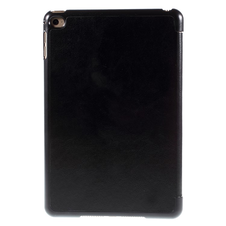 Origami Standplatz Leder Smart Case Cover für iPad mini 4 - Schwarz-3