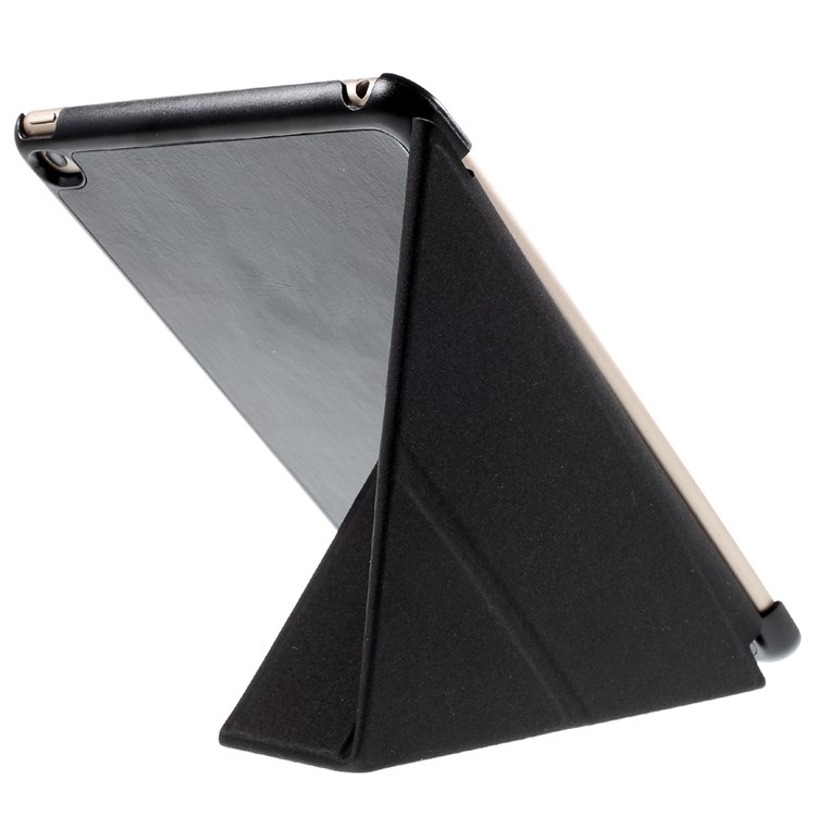 Origami Standplatz Leder Smart Case Cover für iPad mini 4 - Schwarz-7