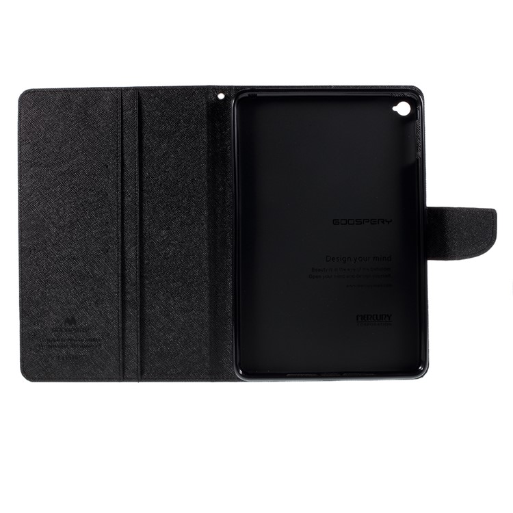 MERCURY GOOSPERY Leder Geldbörse für iPad Mini 4 mit Stand - Schwarz-10