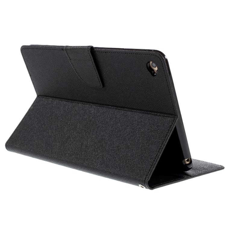 MERCURY GOOSPERY Leder Geldbörse für iPad Mini 4 mit Stand - Schwarz-5