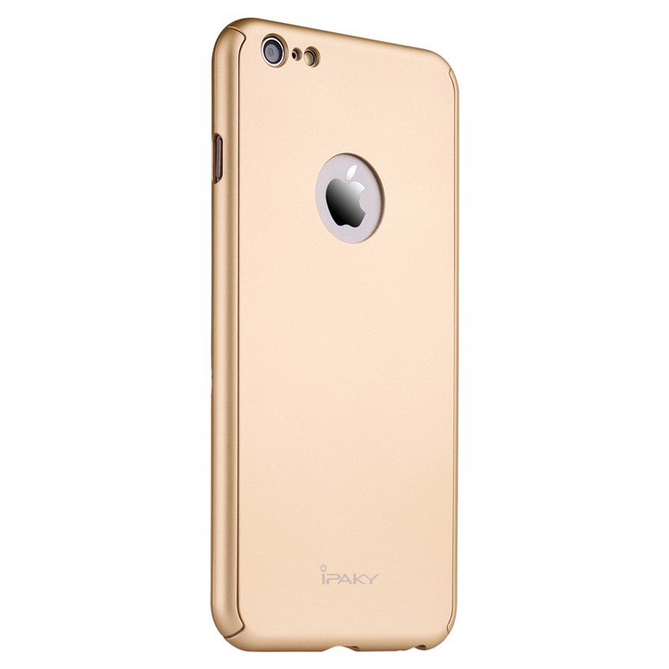 

IPAKY Full Protection Case Hard PC Cover with Apple Logo Cutout for iPhone 6s Plus / 6 Plus - Gold, iPhone 6s Plus 5.5-inch