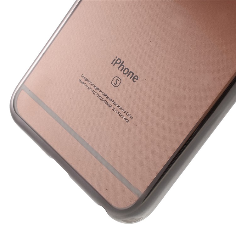 Magro Banhado Edges TPU Gel Cover para iPhone 6s / 6 - cinza-6