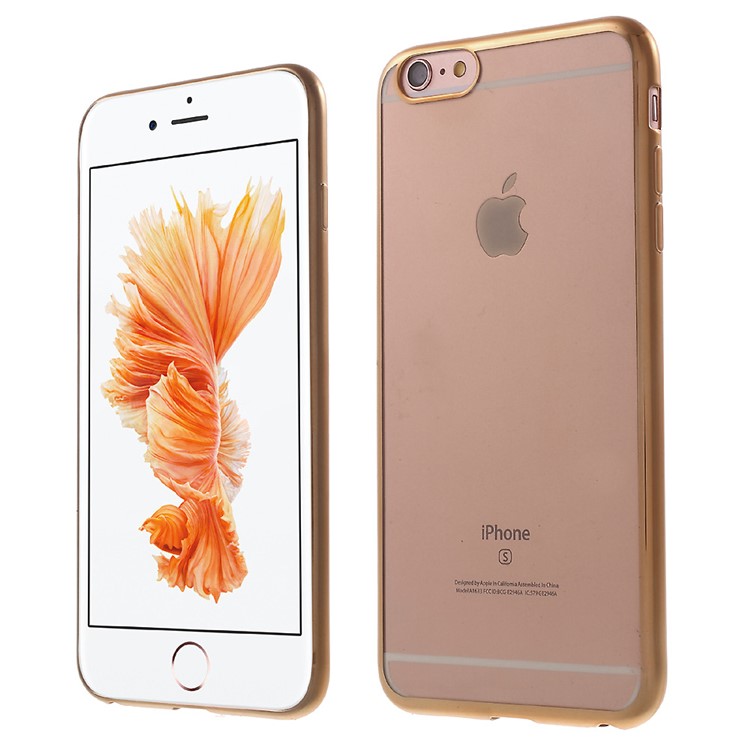 

Тонкие Покрытые Края ТПУ Покрытие Телефона Для Iphone 6s / 6 - Золото