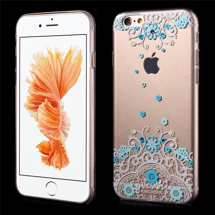 

KINGXBAR Для Iphone 6s 6 Свадебных Цветов Swarovski PC Жесткая Оболочка - Синий