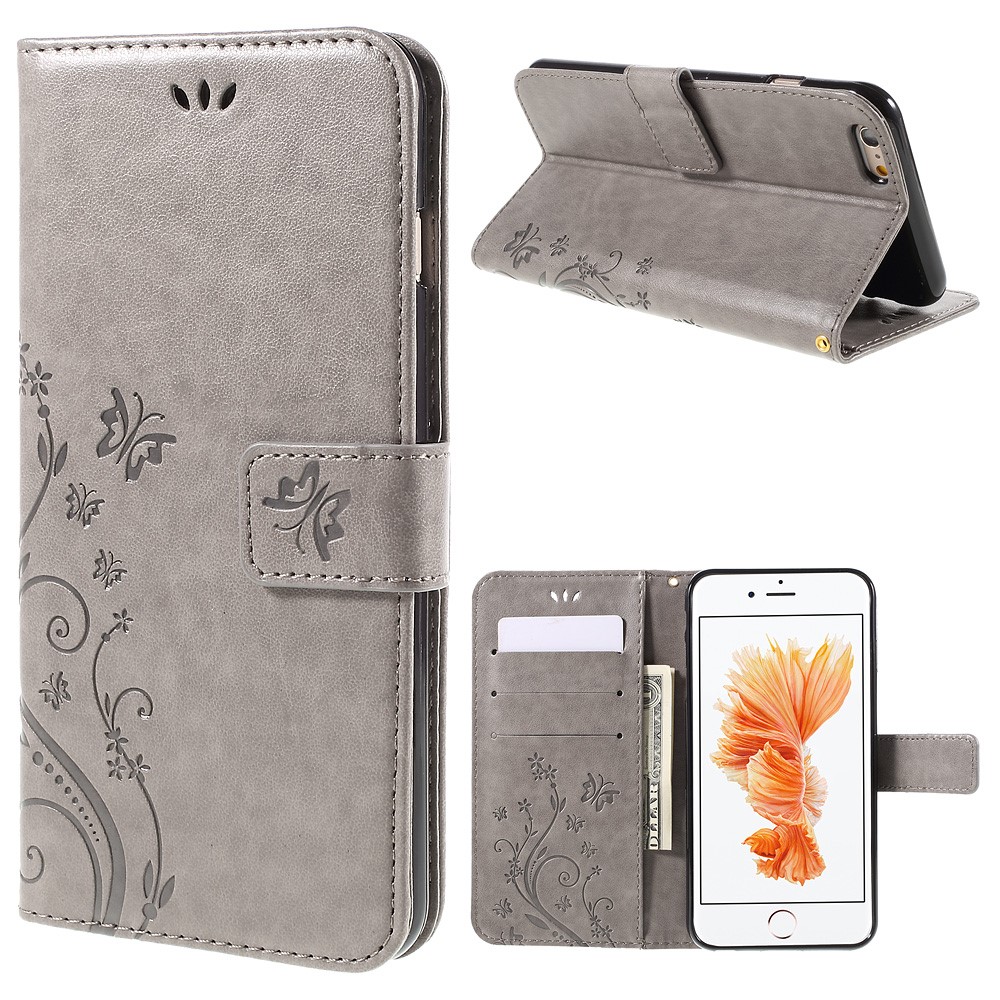 Butterfly leather wallet stand case for iphone 6s