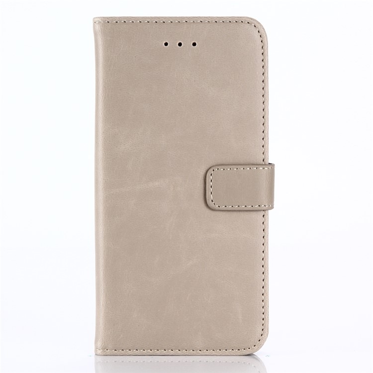 

Vintage Crazy Horse Wallet PU Leather Phone Case Accessory for iPhone iPhone X/XS 5.8 inch - Beige