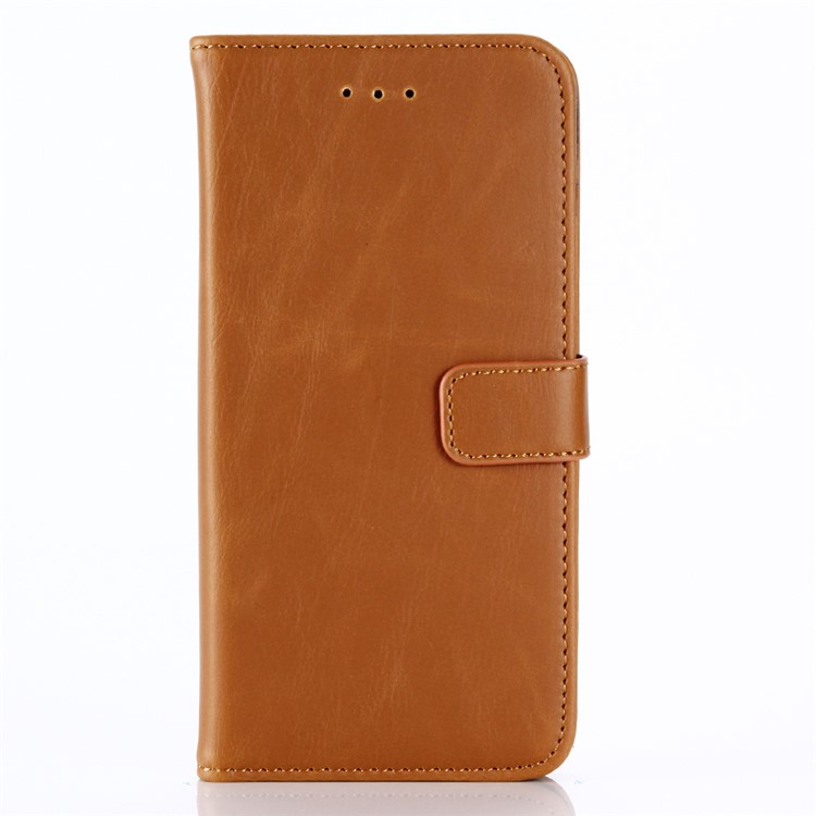 

Retro Crazy Horse Wallet Leather Cell Phone Cover Shell with Stand for iPhone iPhone X/XS 5.8 inch - Brown, iPhone X