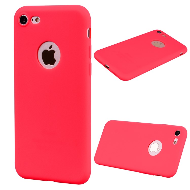 Matte anti-scratch tpu phone shell for iphone 8 / 7 4.7 inch - red