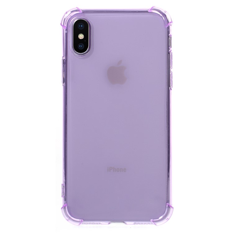 

Clear TPU Drop Protection Phone Cover for iPhone XS / X 5.8 inch - Purple, iPhone Xs