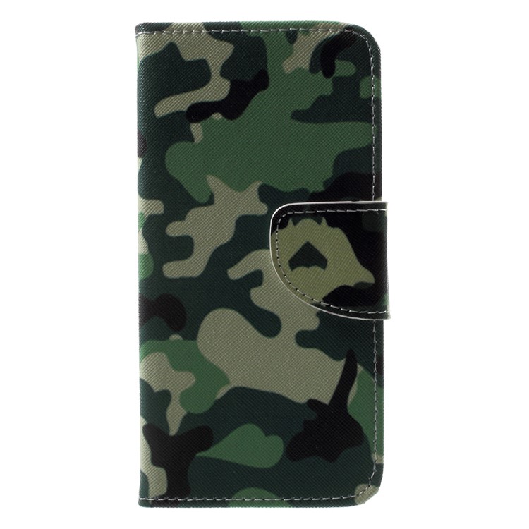 

Cross Texture Leather Stand Flip Phone Casing for iPhone X/XS 5.8 inch - Camouflage